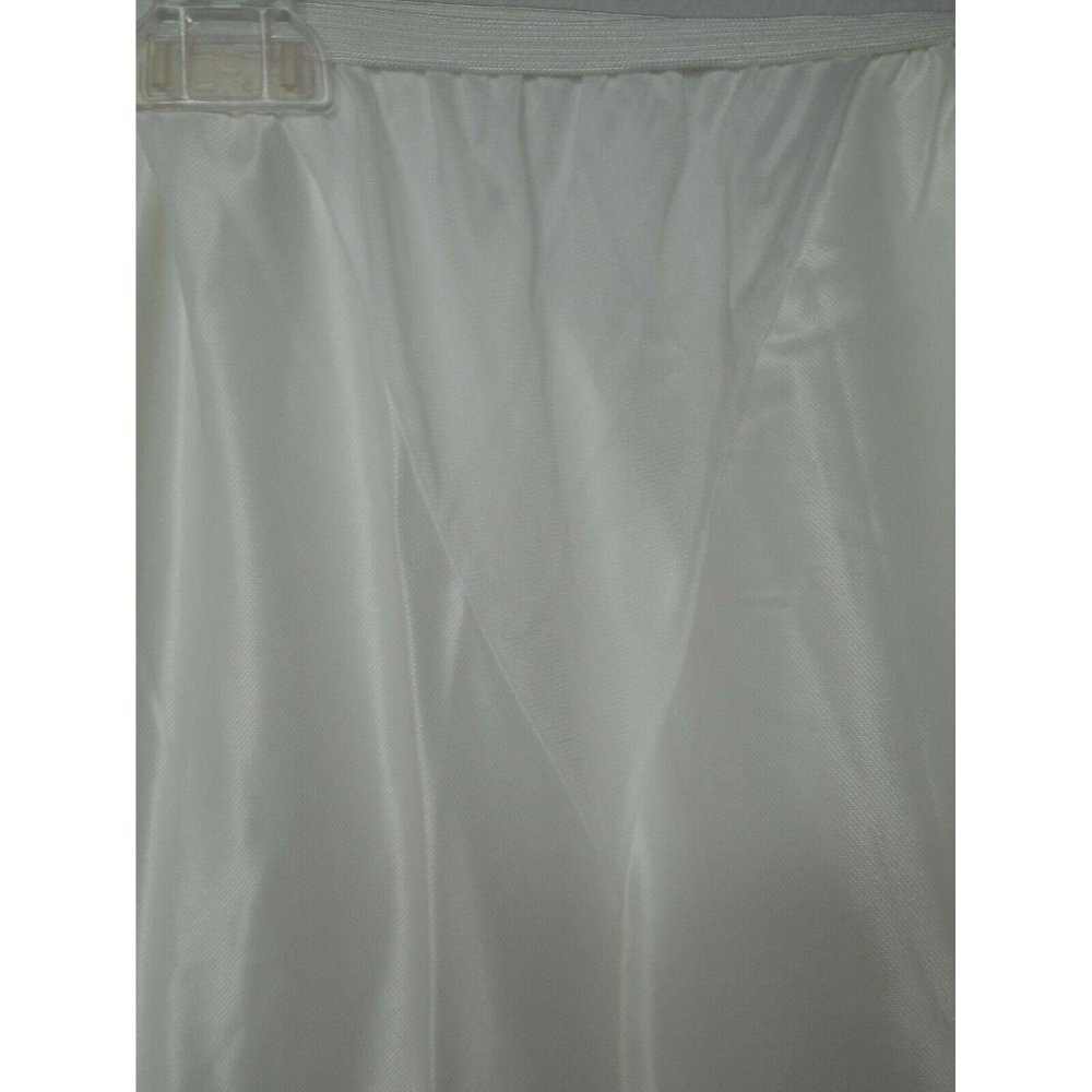 Vtg Nylon creamy White Maxi Full Length half Slip Petite - Picture 6 of 6